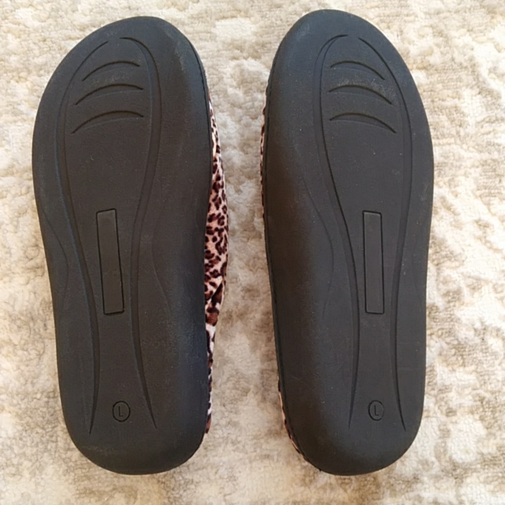 Animal Leopard Print Memory Foam Slippers Size La… - image 6